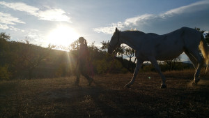 Meike en paard Blanca